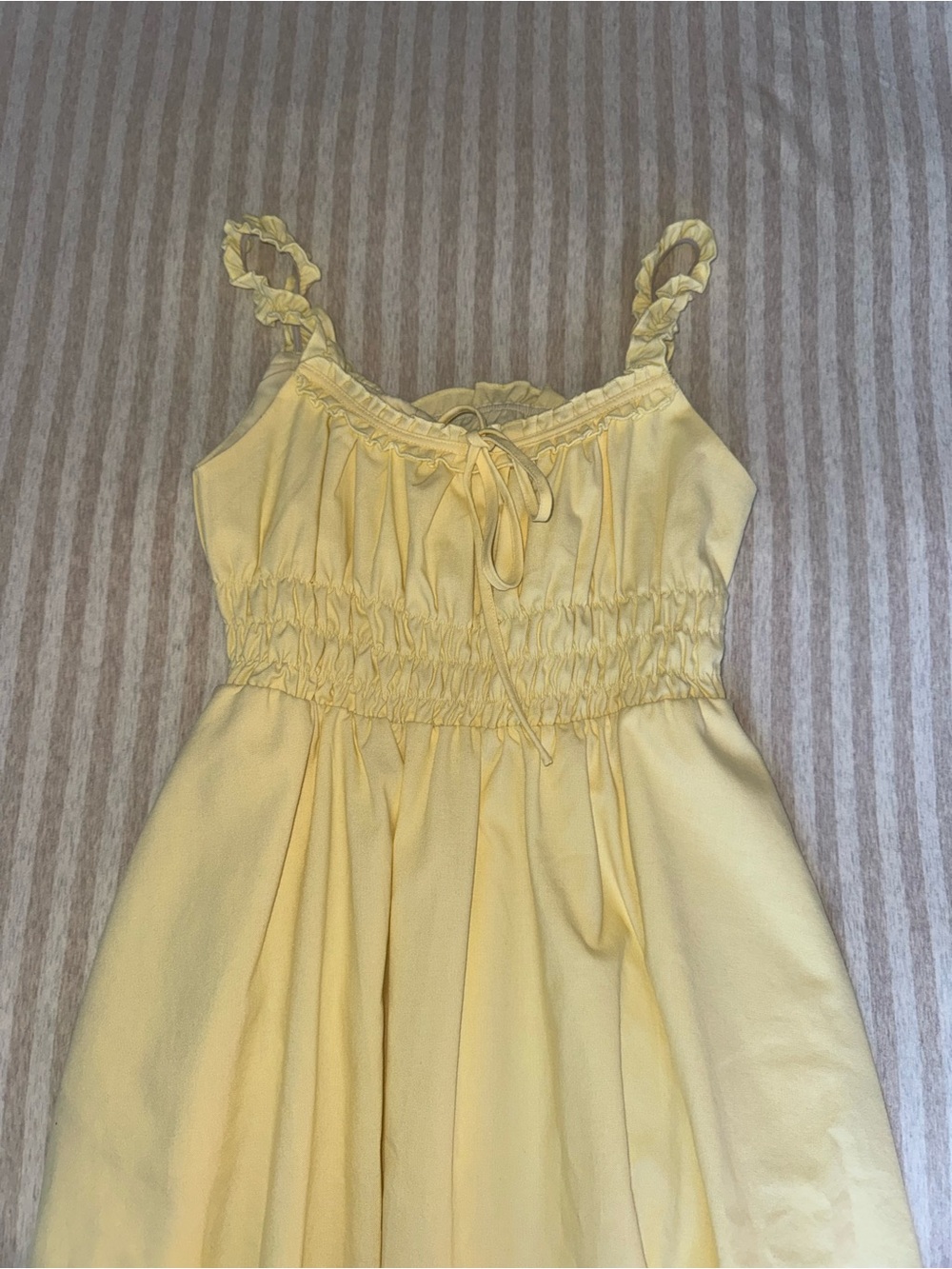 cider gold dress | Dresses | Cider Yellow Smocked Maxi With Braided Straps edit: PARTY AW25-1